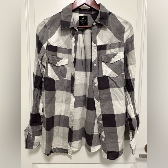 Nollie Lightweight “Flannel” Patterned Button Down Shirt - Picture 1 of 3